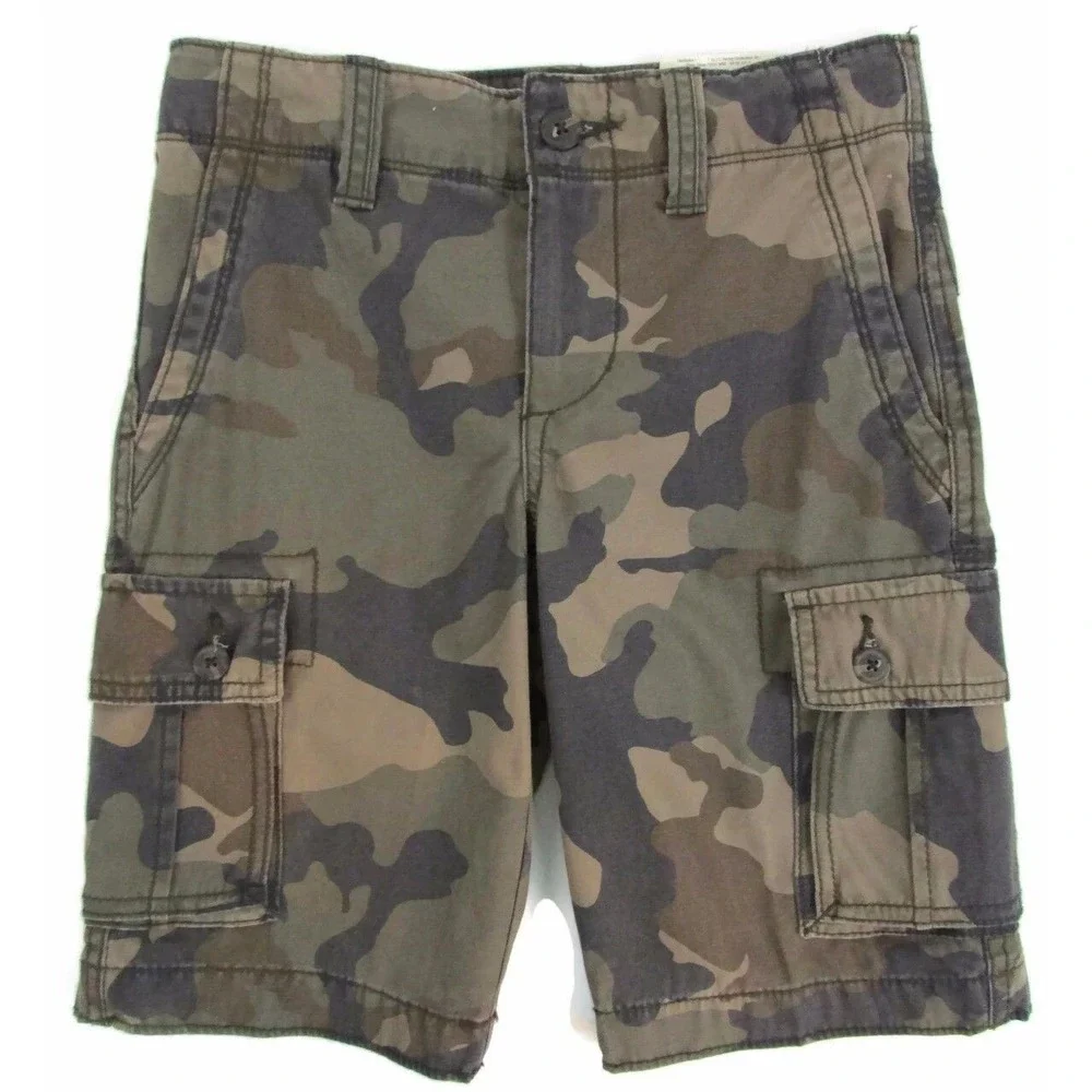Arizona Cargo Shorts Boys 16 Regular Adjustable Waistband Cotton Camouflage